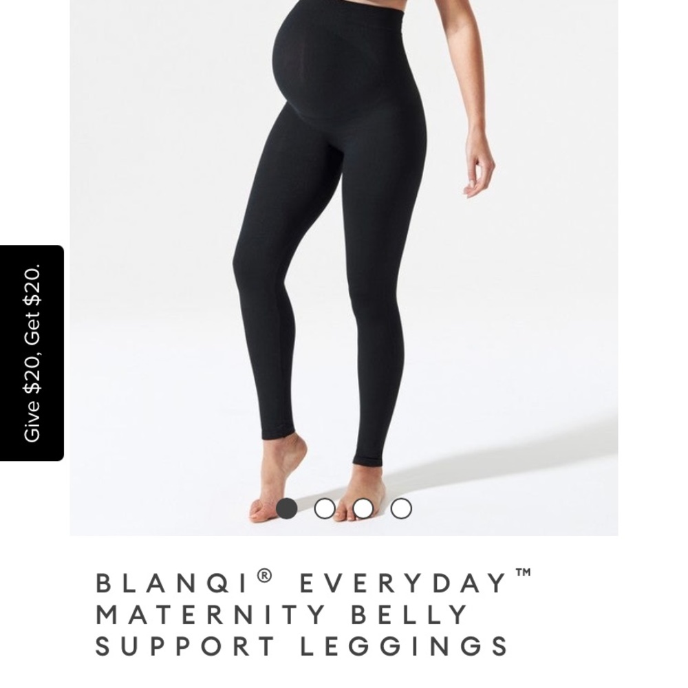 Blanqi support leggings for maternity wear. In black! Size large